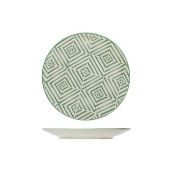 Cosy & Trendy Invertida Groene Streep Dessertbord 20cm