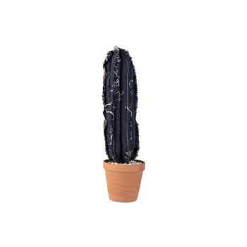 Cosy @ Home Cactus In Tc Pot Jeans Blauw 14xh52cm Te