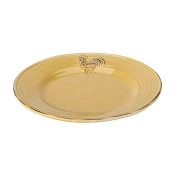 Cosy @ Home Bord Rooster Foodsafe Oker 22x22cm Rond