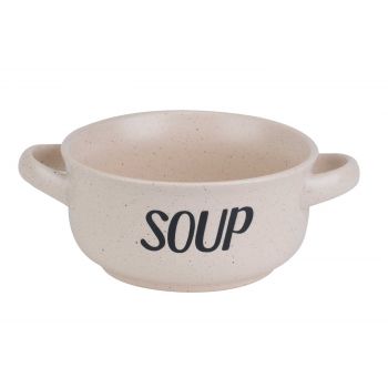 Cosy & Trendy Soup Cream Soepkommetje 'soup' D13,5cm