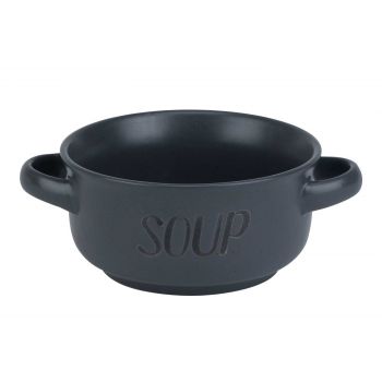 Cosy & Trendy Soup Dark Grey Soepkom 'soup' D13,5cm