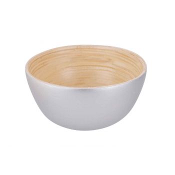 Cosy @ Home Bowl Zilver 10x10xh5cm Rond Bamboe