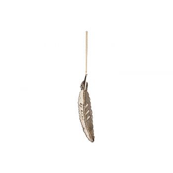 Cosy @ Home Hanger Feather Goud 2x,5xh12cm Metaal