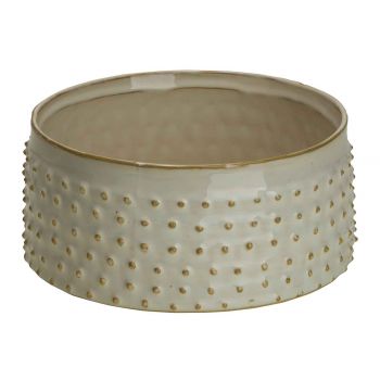 Cosy @ Home Bowl Glazed Embossed Dots Creme 19,8x19,