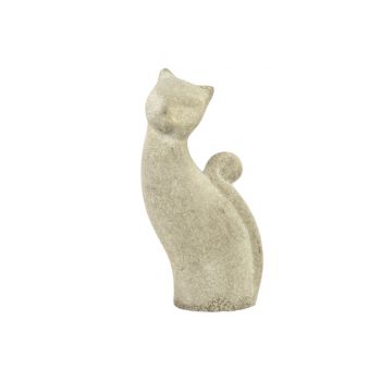 Cosy @ Home Kat Statue Sitting Grained Beige 12x12xh
