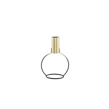 Cosy @ Home Vaas Holder Gold Neck Open 1x Glass Tube