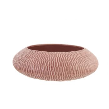 Cosy @ Home Schaal Anise Roze 32x32xh12cm Rond Aarde