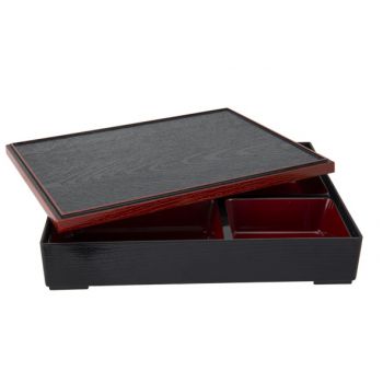 Cosy & Trendy Asian Bento Box Zwart-rood 30x24.5x6cm