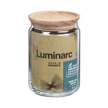 Luminarc Pure Jar  Voorraadpot Houten Deksel 1l