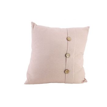 Cosy @ Home Kussen Buttons Oud Roze 43x43xh10cm Poly