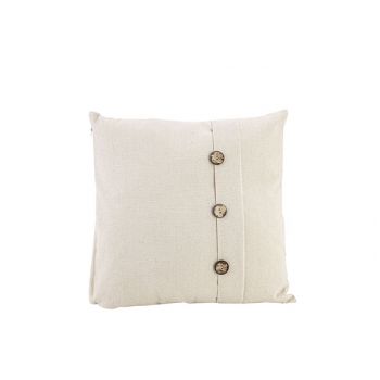 Cosy @ Home Kussen Buttons Beige 43x43xh10cm Polyest