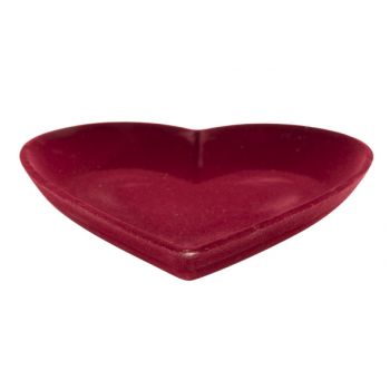 Cosy @ Home Hart Flocked Rood 30x30xh4,5cm Hout