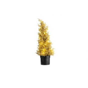 Cosy @ Home Kerstboom 25 Led Lights Glitter Goud 15x