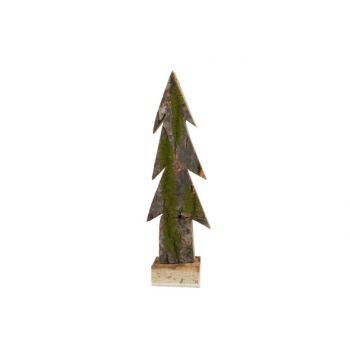 Cosy @ Home Kerstboom Moss Natuur 6,5x7xh30cm Hout