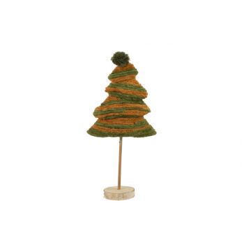 Cosy @ Home Kerstboom Knitted Wool Groen 14x7,5xh32c