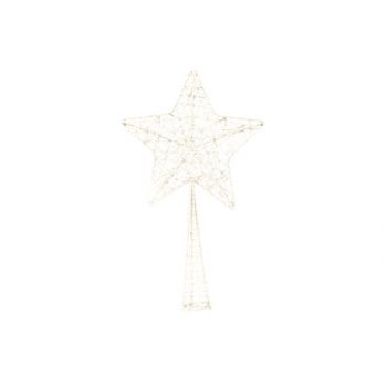 Cosy @ Home Kerstboompiek Star Glitter Wit 12x4xh28c