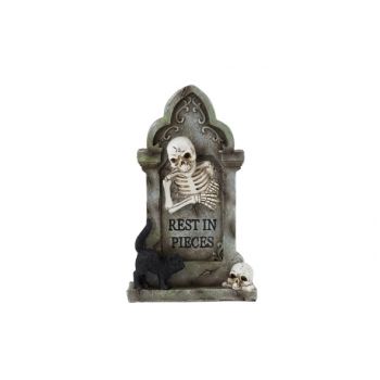 Cosy @ Home Grafsteen Skeleton Bruin 12x5xh20cm Poly