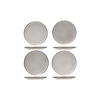 Cosy & Trendy Cuatro-grey Dessertbord D20cm Set 4 Types