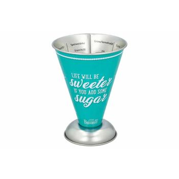 Colour Kitchen Maatbeker Life Will Be Sweeter Turquoise 11x11xh14,5cm