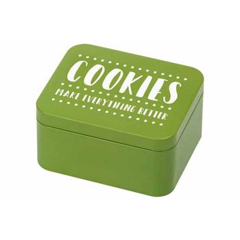 Colour Kitchen Giftbox Cookies Make Everything Better 12x10xh6,2cm Groen
