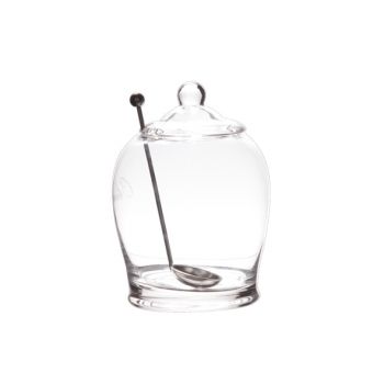 Cosy & Trendy Olijfpot Met Lepel D7xh14cm Glas-inox