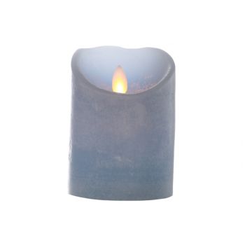 Cosy @ Home Cylinderkaars Led Blauw D8xh11cm