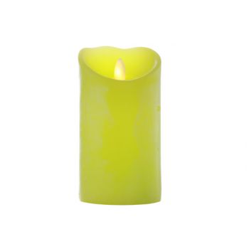 Cosy @ Home Cylinderkaars Led Lime Groen D8xh15cm