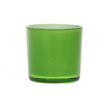Cosy @ Home Theelichth. Green  Rond D5xh5cm  Set 4