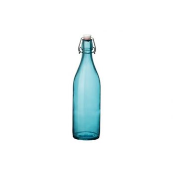 Bormioli Giara Fles Met Capsule Lichtblauw Spray