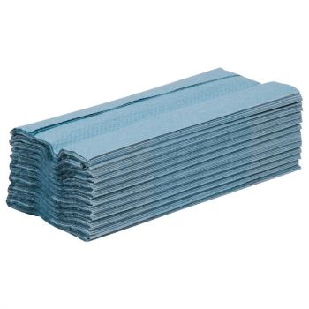 Jantex C-gevouwen handdoeken 1-laags blauw