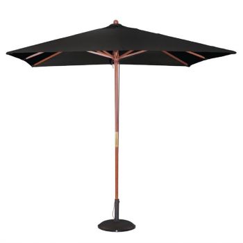 Bolero vierkante zwarte parasol 2.5 meter