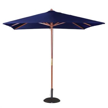 Bolero vierkante donkerblauwe parasol 2.5 meter