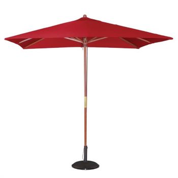 Bolero vierkante rode parasol 2.5 meter