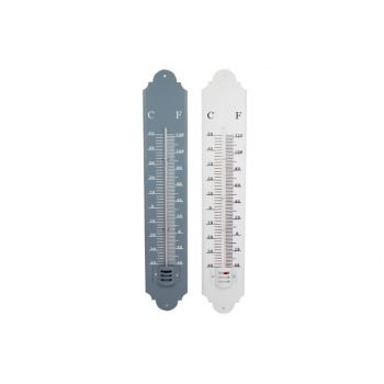 Cosy @ home thermometer 2ass grijs-wit 49.5x8.8cm me