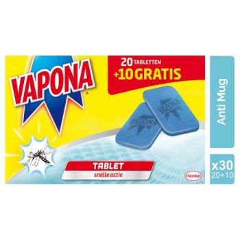 Vapona Navultabletten 20+10 Gratis  Voor  Anti Muggen Apparaat  2172323