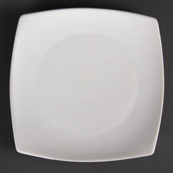 Olympia Whiteware vierkante borden met afgeronde hoeken 18.5cm