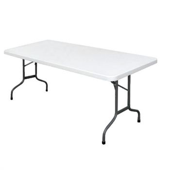 Bolero rechthoekige inklapbare tafel grijs 1.83m