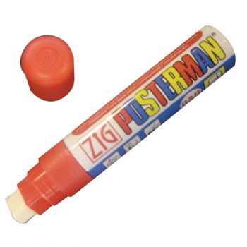 Securit Zig Posterman weerbestendige krijtstift rood 6mm